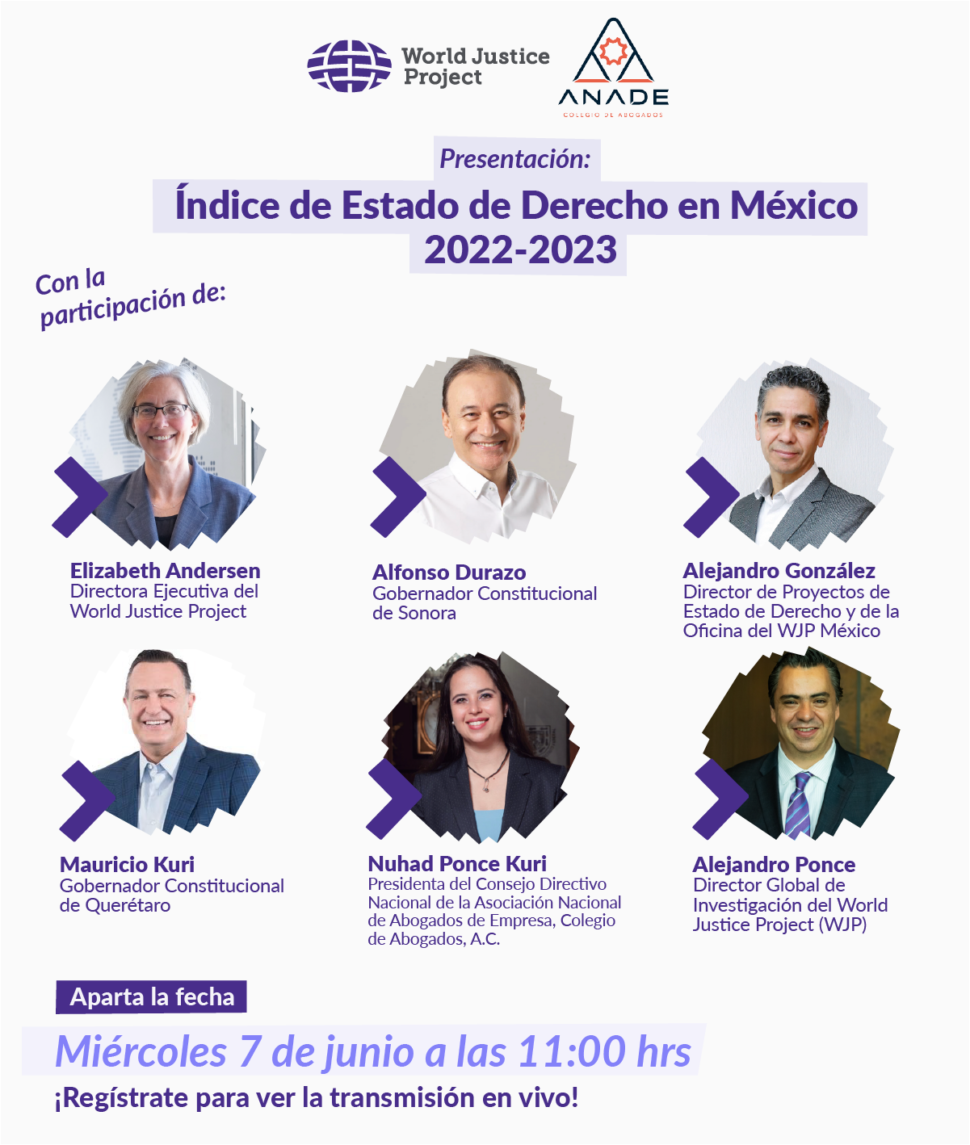 Presentacion Indice de Estado de Derecho en Mexico 2022-2023